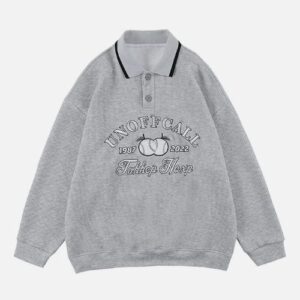 Waffle Pattern Embroidered Pullover